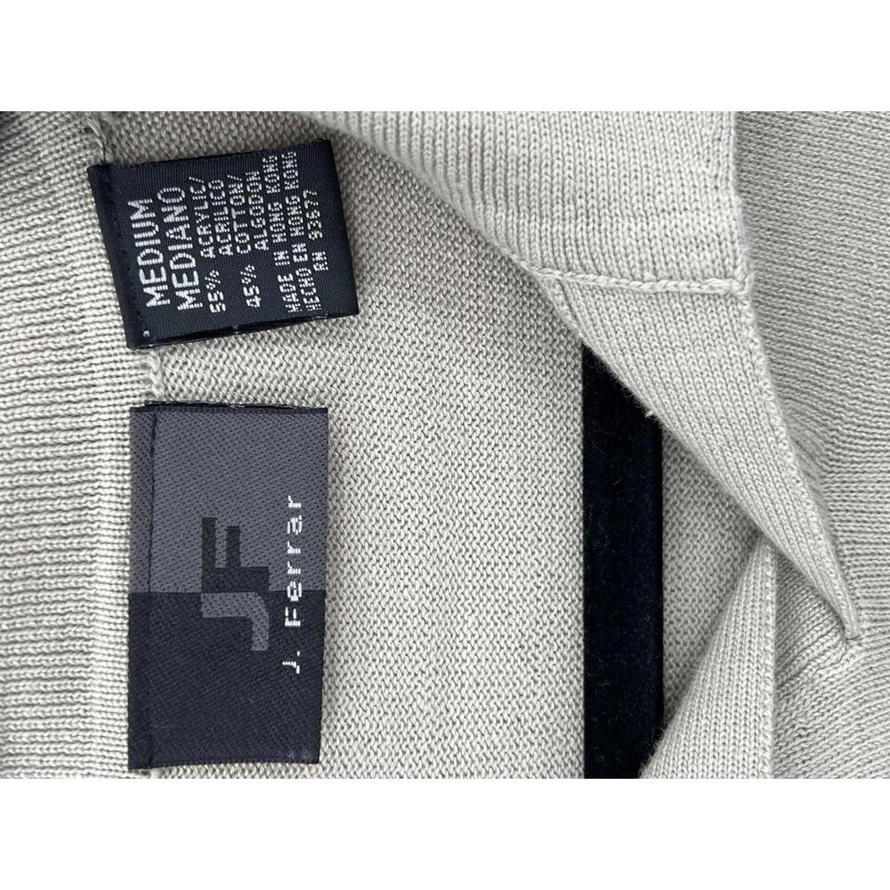 Neutral Knit Polo Shirt Medium Acrylic Cotton Blend J. Ferrar - Picture 2 of 6